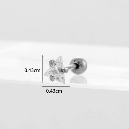 Gooddiy Wholesale Jewelry New Style Thin Rod Stainless Steel Screw Ball Stud Earrings