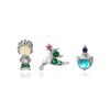 1 Set Cute Cartoon Character Plating Inlay Copper Zircon Ear Studs