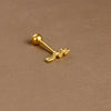 1 Piece Punk Cross Snake Plating Copper Ear Studs