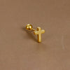 1 Piece Punk Cross Snake Plating Copper Ear Studs