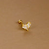 1 Piece Sweet Simple Style Flower Plating Inlay Titanium Steel Zircon Ear Studs