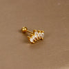 1 Piece Sweet Simple Style Flower Plating Inlay Titanium Steel Zircon Ear Studs