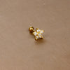 1 Piece Sweet Simple Style Flower Plating Inlay Titanium Steel Zircon Ear Studs