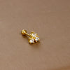 1 Piece Sweet Simple Style Flower Plating Inlay Titanium Steel Zircon Ear Studs