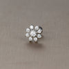 1 Piece Sweet Simple Style Flower Plating Inlay Titanium Steel Zircon Ear Studs