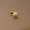 1 Piece Sweet Simple Style Flower Plating Inlay Titanium Steel Zircon Ear Studs