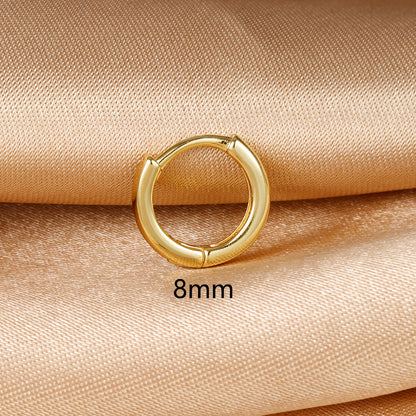 1 Piece Simple Style Circle Plating Copper Earrings