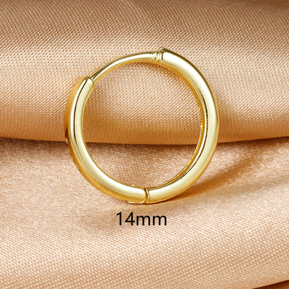 1 Piece Simple Style Circle Plating Copper Earrings