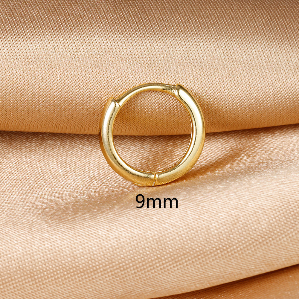 1 Piece Simple Style Circle Plating Copper Earrings