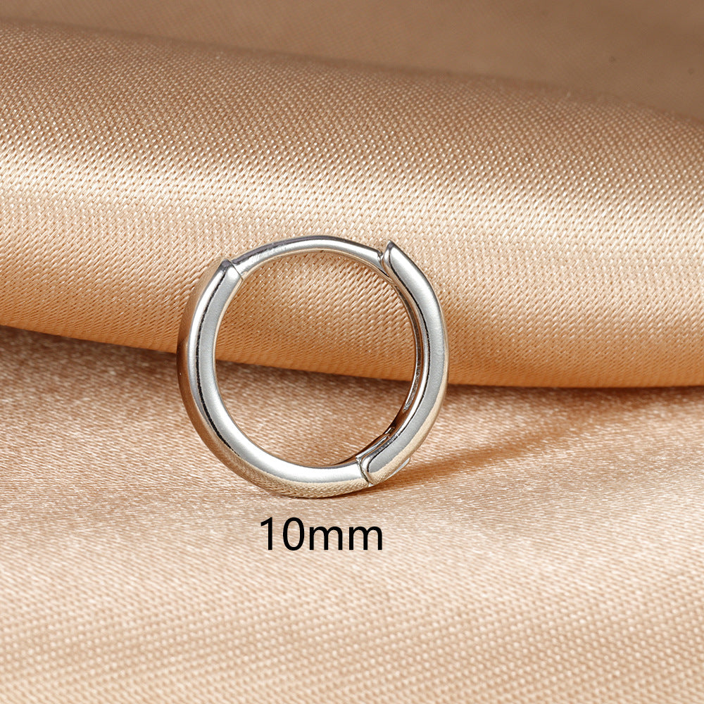 1 Piece Simple Style Circle Plating Copper Earrings