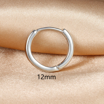 1 Piece Simple Style Circle Plating Copper Earrings