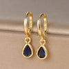 1 Pair Ig Style Simple Style Water Droplets Plating Inlay Copper Zircon Drop Earrings