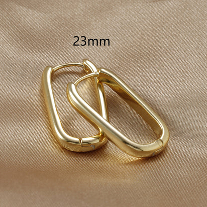 1 Pair Ig Style Simple Style U Shape Plating Copper Earrings