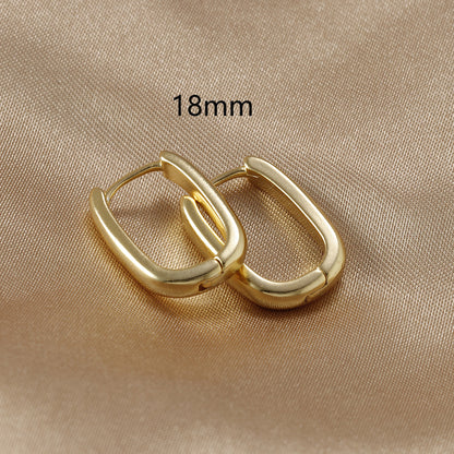 1 Pair Ig Style Simple Style U Shape Plating Copper Earrings