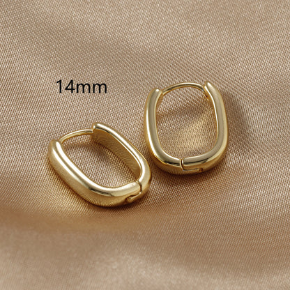 1 Pair Ig Style Simple Style U Shape Plating Copper Earrings