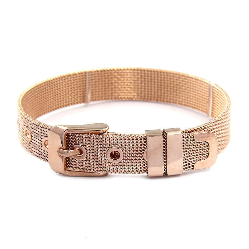 Retro Solid Color Titanium Steel Bangle