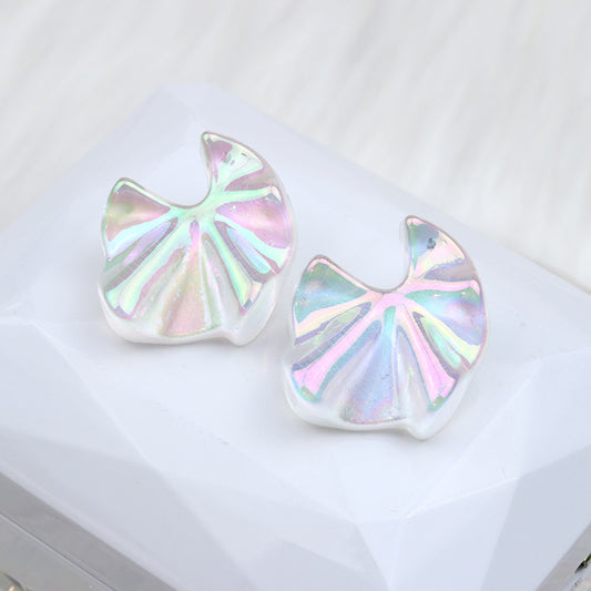 1 Pair Simple Style Waves Arylic Ear Studs