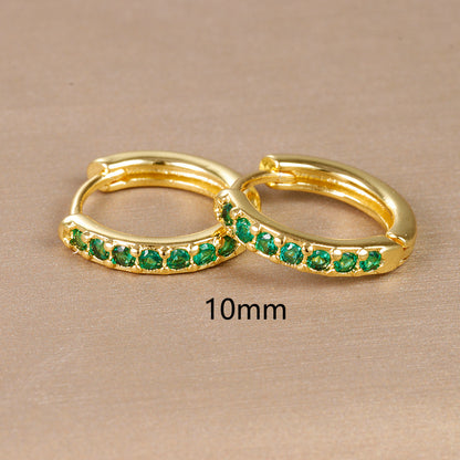 1 Pair Ig Style Simple Style Geometric Plating Inlay Copper Zircon Earrings