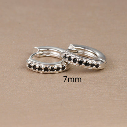 1 Pair Simple Style Round Plating Inlay Copper Zircon Earrings