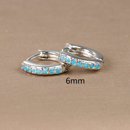 1 Pair Ig Style Simple Style Round Plating Inlay Copper Zircon Earrings