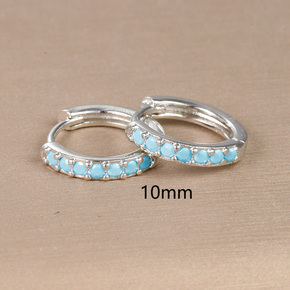 1 Pair Ig Style Simple Style Round Plating Inlay Copper Zircon Earrings