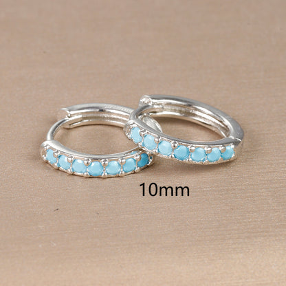 1 Pair Ig Style Simple Style Round Plating Inlay Copper Zircon Earrings