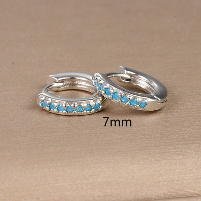 1 Pair Ig Style Simple Style Round Plating Inlay Copper Zircon Earrings