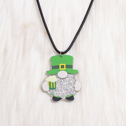 Ethnic Style Cartoon Arylic Printing St. Patrick Women's Pendant Necklace