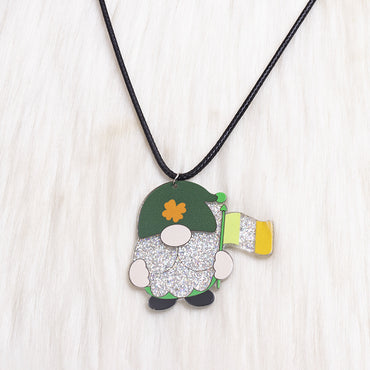 Ethnic Style Cartoon Arylic Printing St. Patrick Women's Pendant Necklace