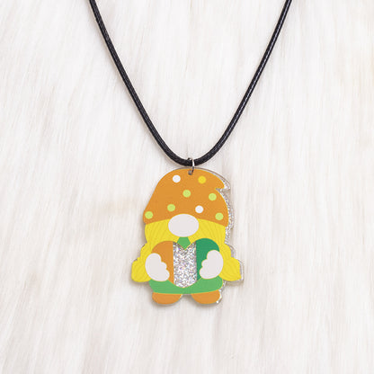 Ethnic Style Cartoon Arylic Printing St. Patrick Women's Pendant Necklace