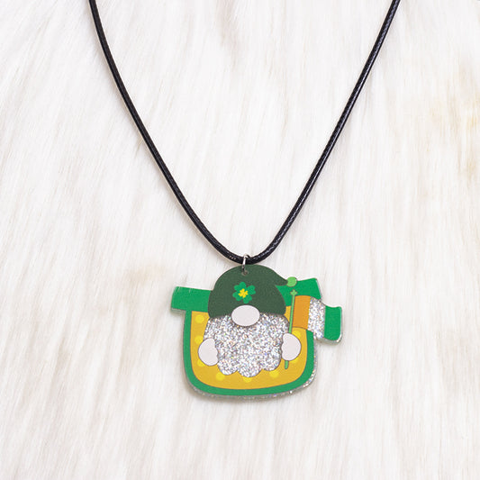 Ethnic Style Cartoon Arylic Printing St. Patrick Women's Pendant Necklace