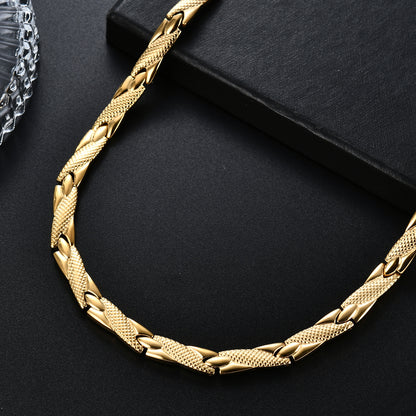 Hip-hop Geometric Titanium Steel Plating Necklace