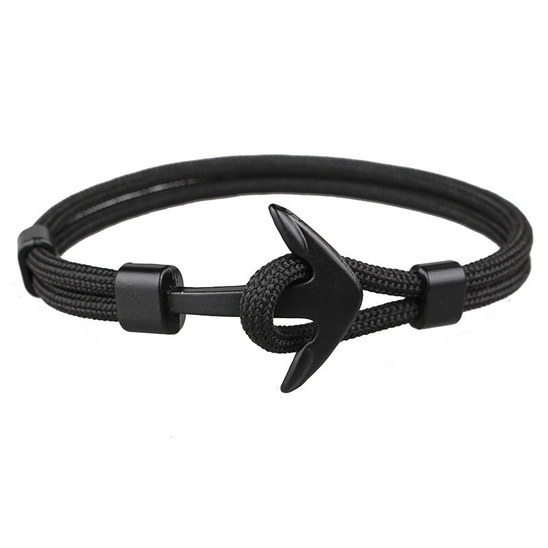 Casual Retro Anchor Alloy Rope Plating Men'S Bracelets