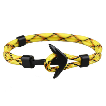 Casual Retro Anchor Alloy Rope Plating Men'S Bracelets