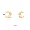 1 Pair Ig Style Simple Style Geometric Plating Inlay Copper Zircon 18k Gold Plated Earrings