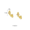 1 Pair Ig Style Simple Style Geometric Plating Inlay Copper Zircon 18k Gold Plated Earrings