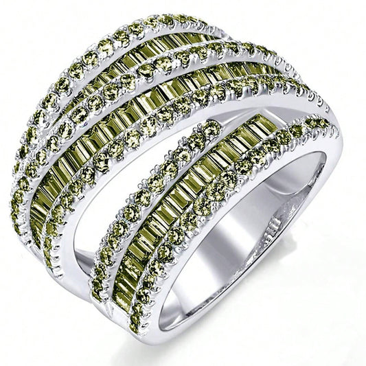 Elegant Sexy French Style Solid Color Copper Plating Inlay Zircon White Gold Plated Gold Plated Rings
