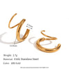 1 Pair Basic Simple Style Classic Style Solid Color Plating Stainless Steel 18k Gold Plated Ear Studs