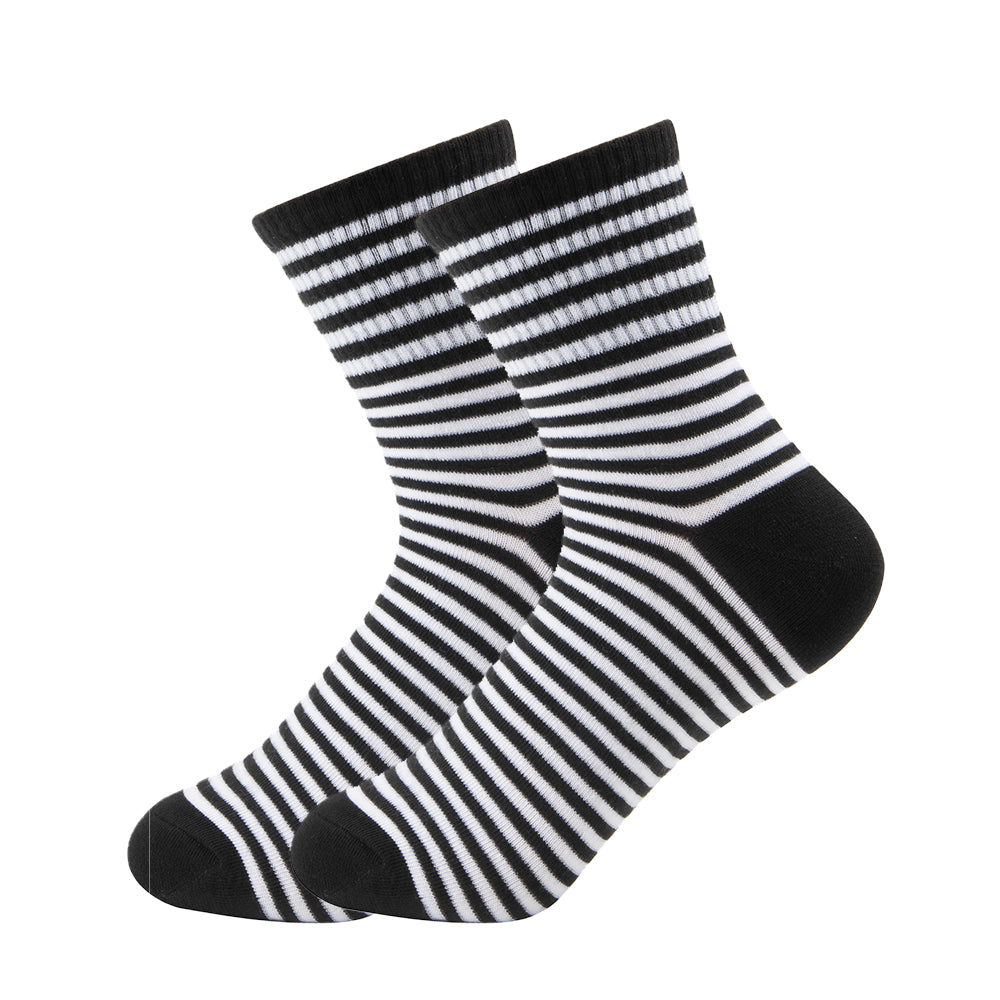 Women's Simple Style Stripe Polyester Stripe Crew Socks A Pair