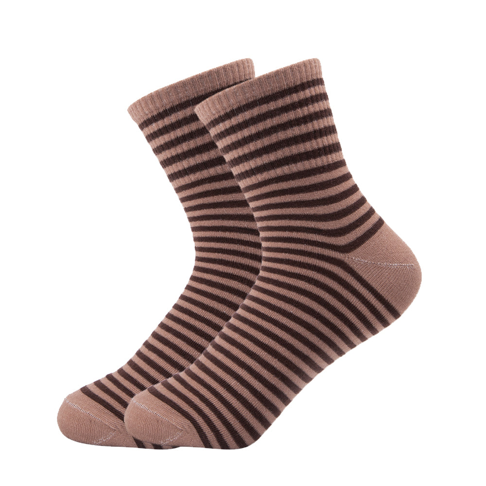 Women's Simple Style Stripe Polyester Stripe Crew Socks A Pair