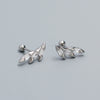 1 Pair Casual Solid Color Plating Inlay Sterling Silver Zircon Ear Studs