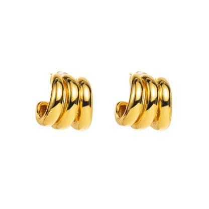 1 Pair Simple Style Geometric Copper Ear Studs