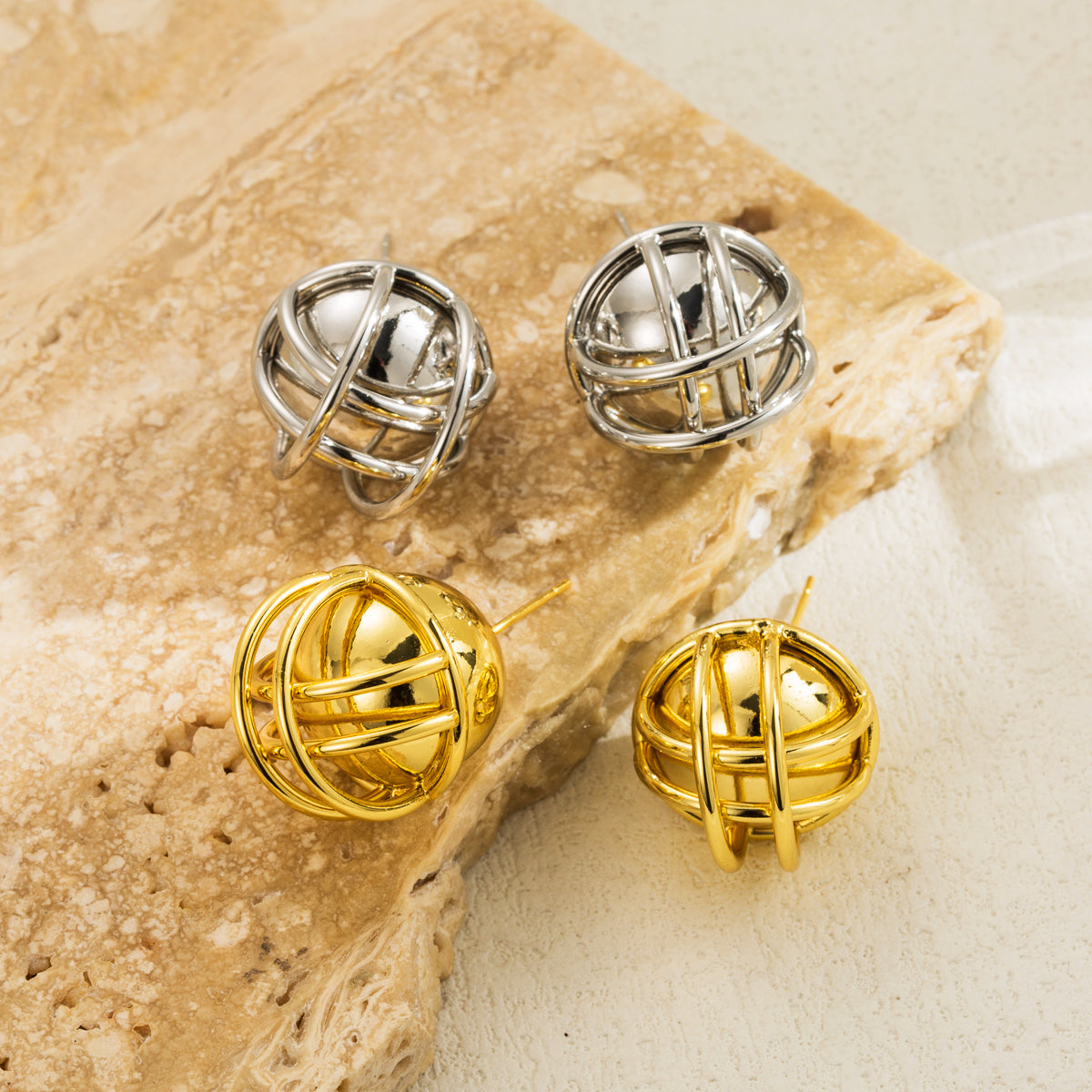 1 Pair Modern Style Simple Style Geometric Copper Ear Studs