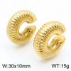 1 Pair Vintage Style U Shape Geometric Plating Titanium Steel 18K Gold Plated Ear Cuffs