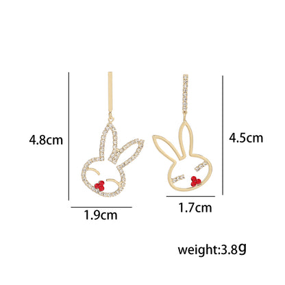 1 Pair Simple Style Color Block Inlay Copper Zircon Drop Earrings