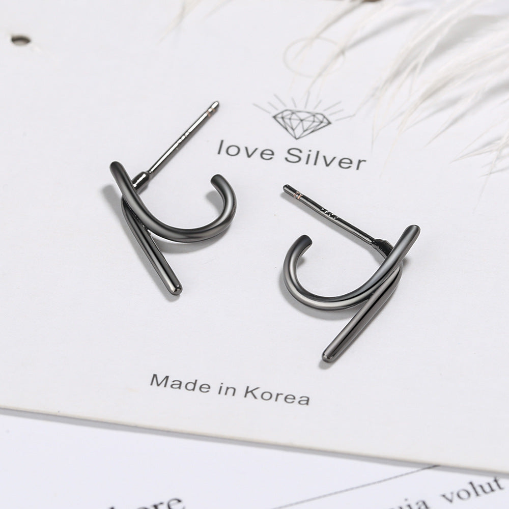 1 Pair Simple Style Geometric Plating Copper Ear Studs