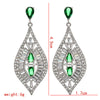 1 Pair Casual Exaggerated Geometric Plating Copper Zircon White Gold Plated Drop Earrings