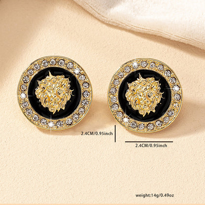 1 Pair Simple Style Classic Style Lion Bee Alloy Ear Studs
