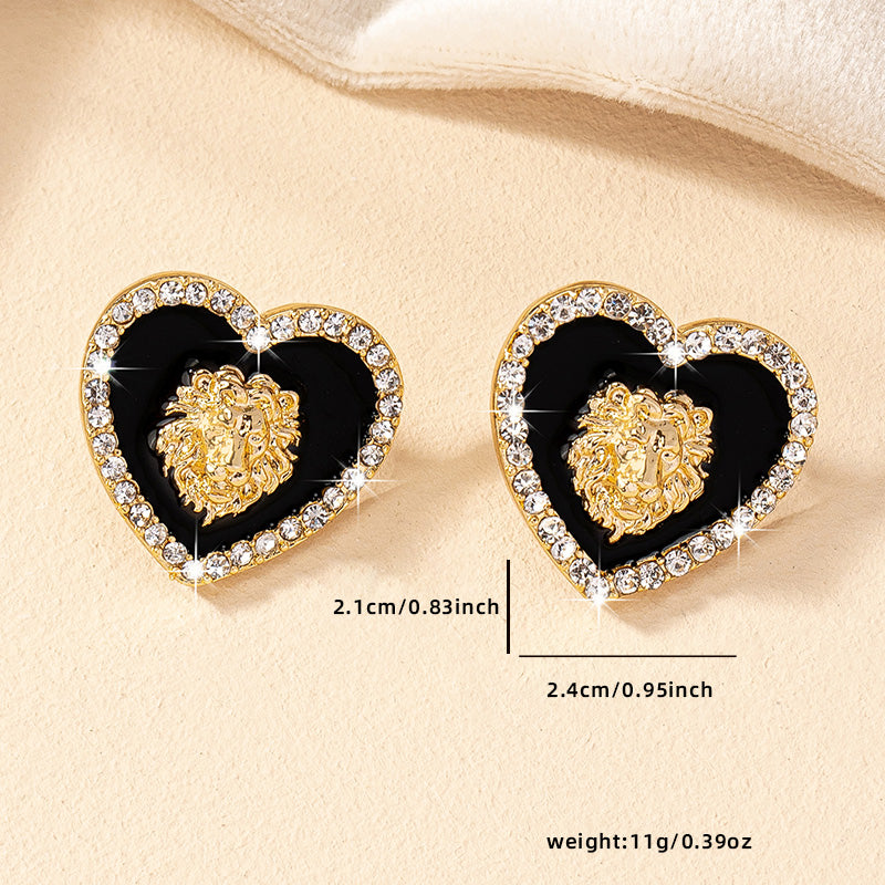 1 Pair Simple Style Classic Style Lion Bee Alloy Ear Studs