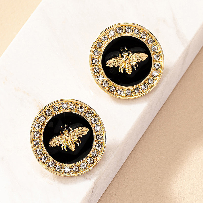 1 Pair Simple Style Classic Style Lion Bee Alloy Ear Studs